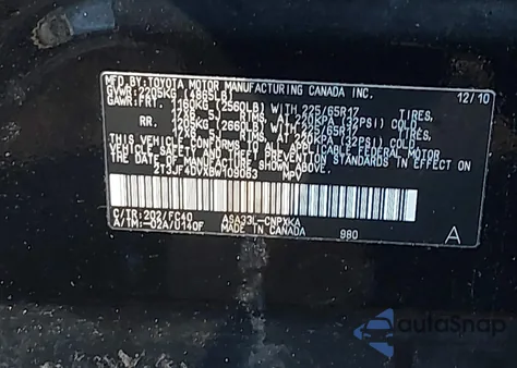 2011 Toyota Rav4 z USA, uszkodzony, nr VIN 2T3JF4DVXBW109063